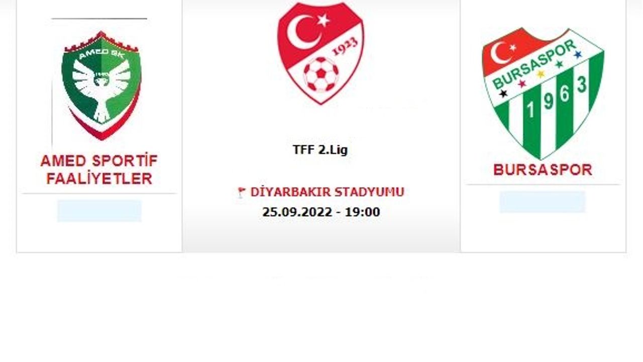 Amedspor-Bursaspor maçı için şok teklif