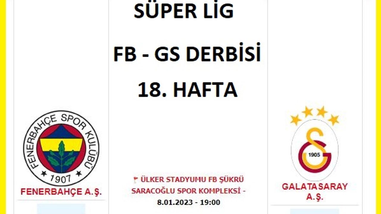 FB - GS CANLI İZLE Fenerbahçe Galatasaray CANLI YAYIN linki