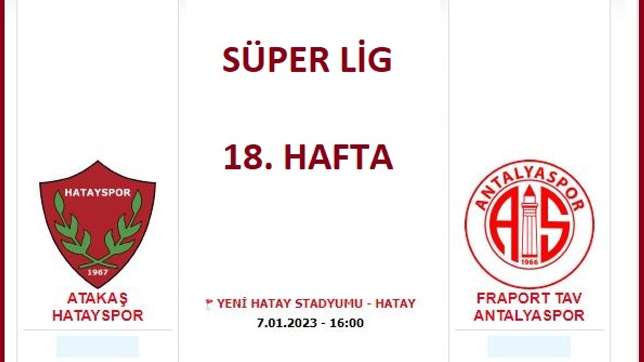 CANLI Hatayspor - Antalyaspor maçı canlı izle