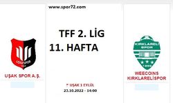 CANLI Uşakspor - Kırklarelispor CANLI maç İZLE