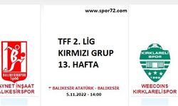 CANLI yayın Balıkesirspor - Kırklarelispor maçı Canlı İzle