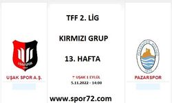 CANLI yayın Uşakspor - Pazarspor maçı Canlı İzle