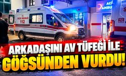 Arkadaşını av tüfeği ile göğsünden vurdu!