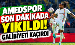 Amedspor son dakikada yıkıldı! Galibiyeti kaçırdı