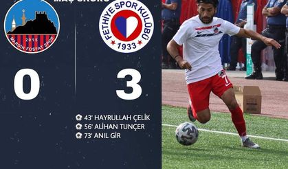 Mardin Fosfatspor Fethiyespor'a mağlup oldu