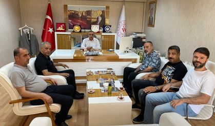 ASKF yeni yönetimi ilk ziyaretini Müdür Özperk'e gerçekleştirdi 