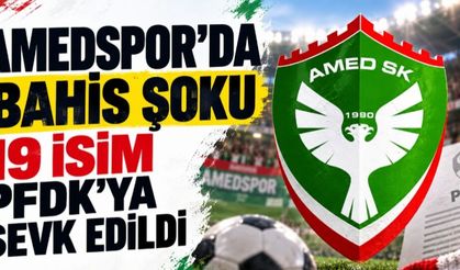 Amedspor’da bahis şoku: 19 isim PFDK’ya sevk edildi