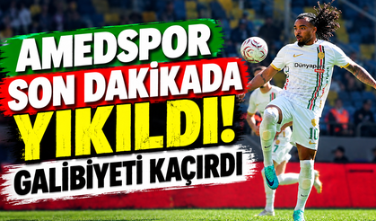 Amedspor son dakikada yıkıldı! Galibiyeti kaçırdı
