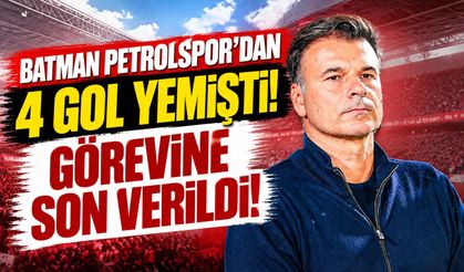 Batman Petrolspor’dan 4 gol yemişti! Görevine son verildi