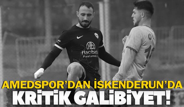 Amedspor'dan şampiyonluk yarışında kritik galibiyet