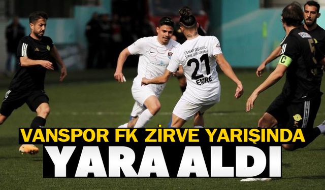 Vanspor FK zirve yarışında yara aldı