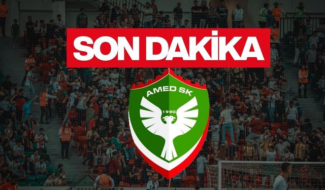 Amedspor'dan son dakika duyurusu!