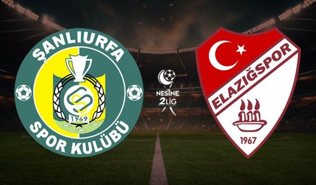 Şanlıurfaspor - Elazığspor maçı canlı izle!