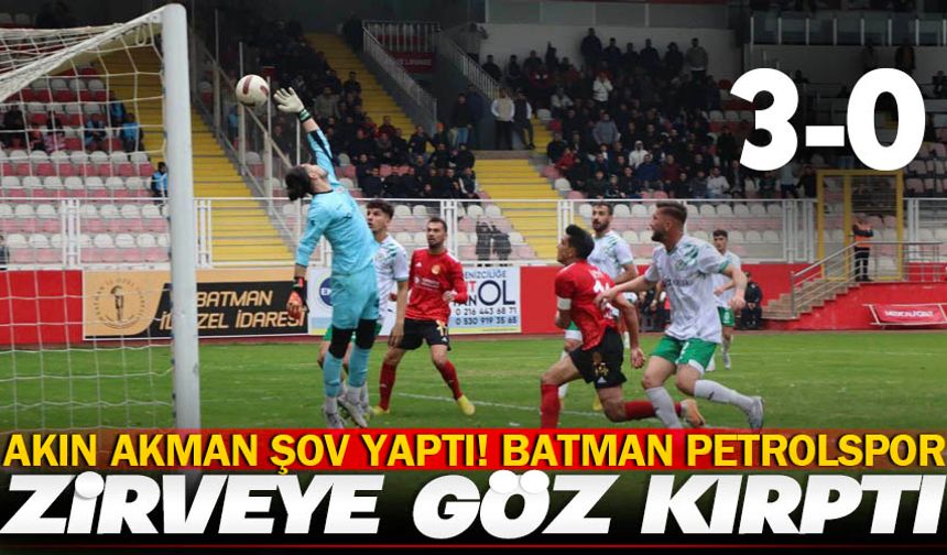 Akın Akman şov yaptı! TPAO Batman Petrolspor zirveye göz kırptı