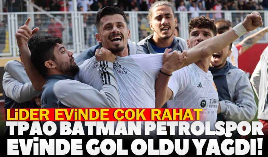 Lider evinde çok rahat: TPAO Batman Petrolspor gol oldu yağdı!