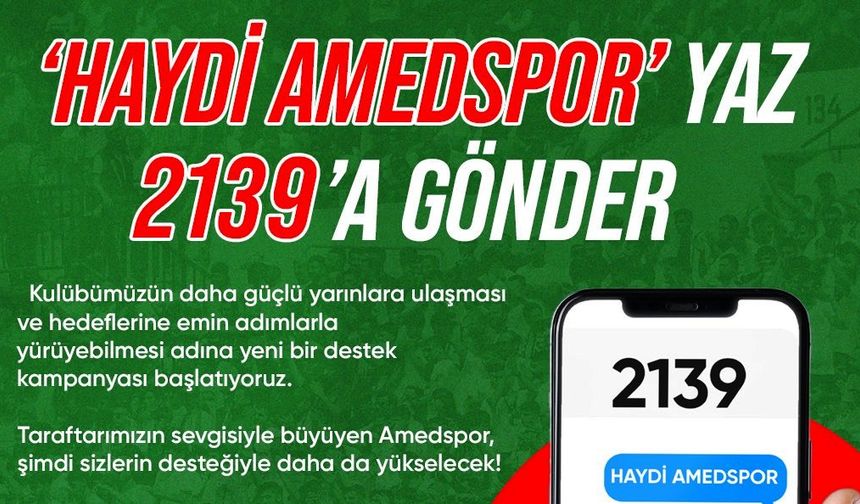 Taraftarlardan 6 günde Amedspor’a SMS kampanyası ile verdiği destek açıklandı