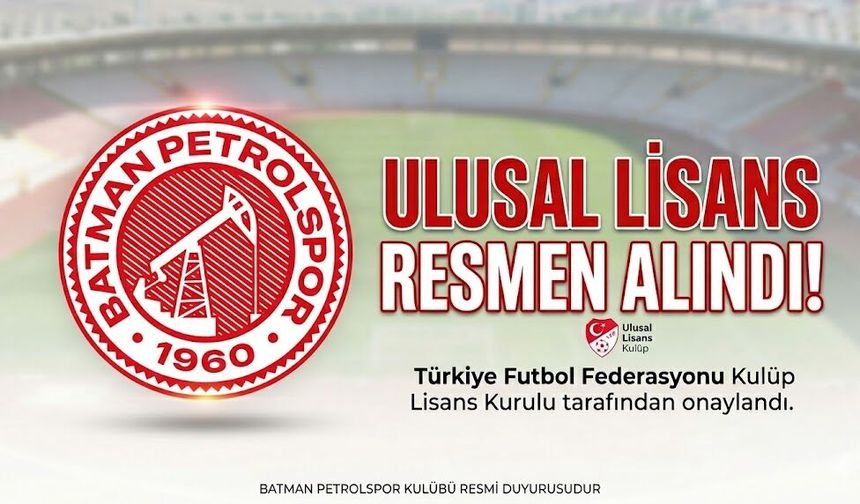 Ulusal Lisans Resmen Alındı!