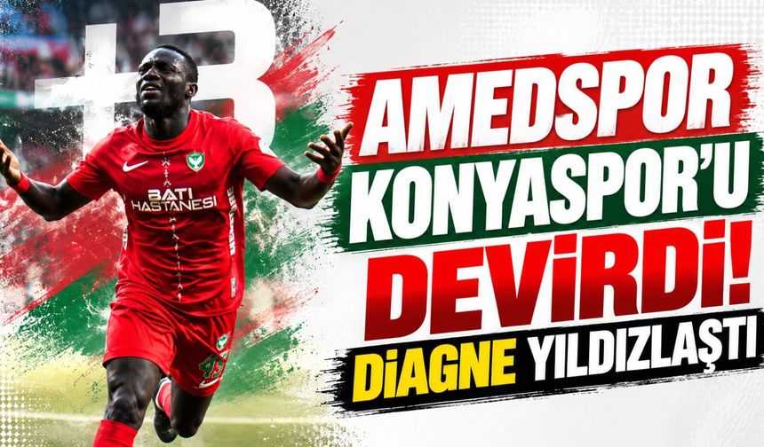 Amedspor Konyaspor’u devirdi! Diagne yıldızlaştı